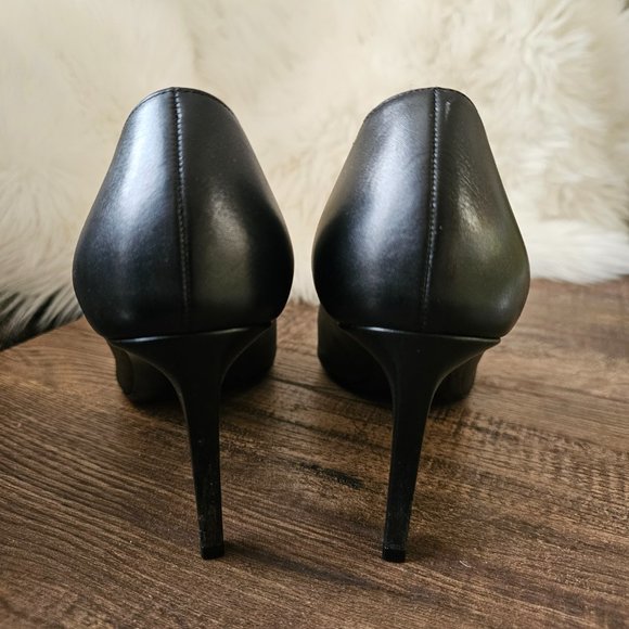 YSL Saint Laurent Leather Pumps, Black, IT 39.5/US 9.5 - Picture 5 of 11
